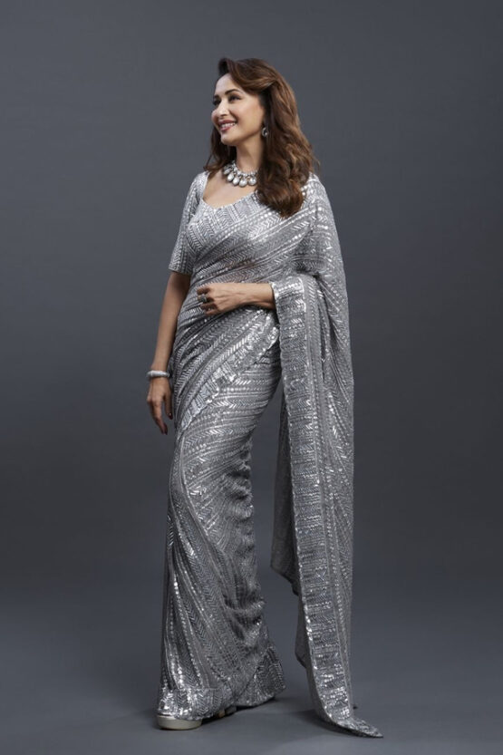 Madhuri-Dixit-Heavy-Sequence-Saree-in-Grey-Colour-Free-Ship