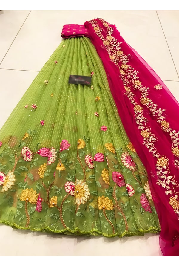 latest traditional half saree with prices