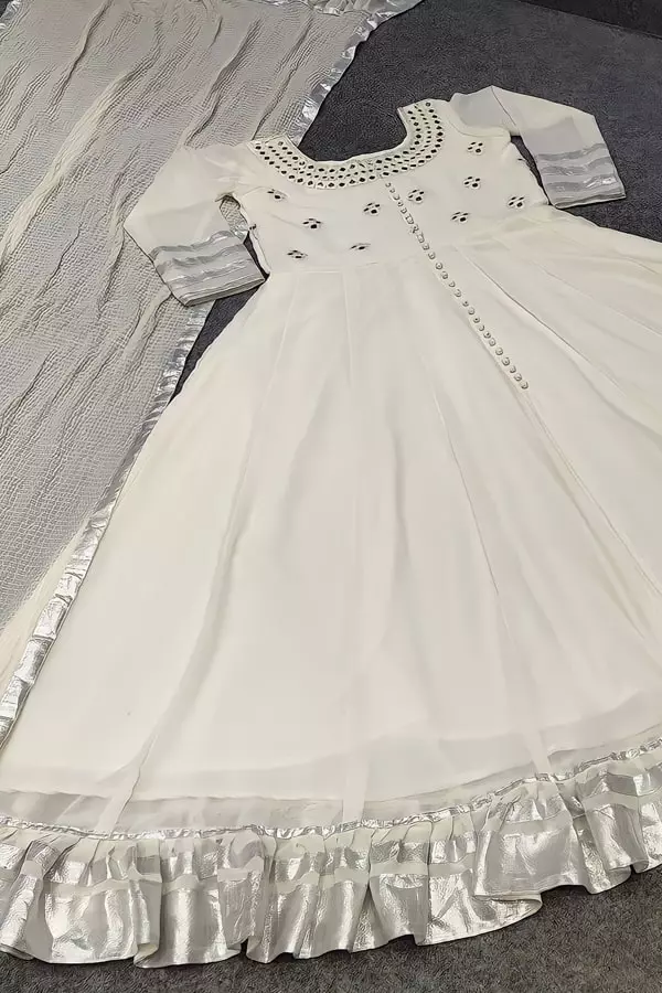 Off White Designer Gown For Wedding