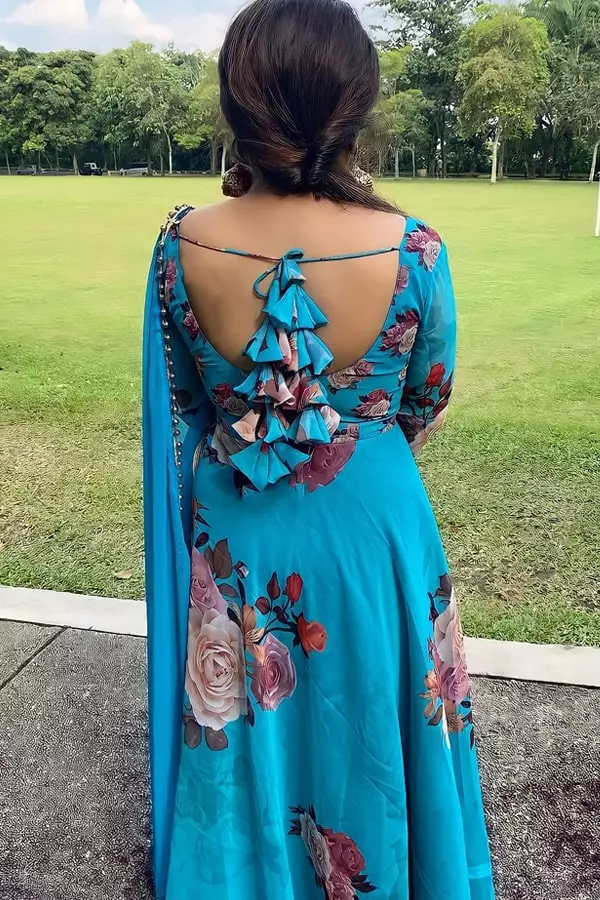 Anarkali Gown Back Design