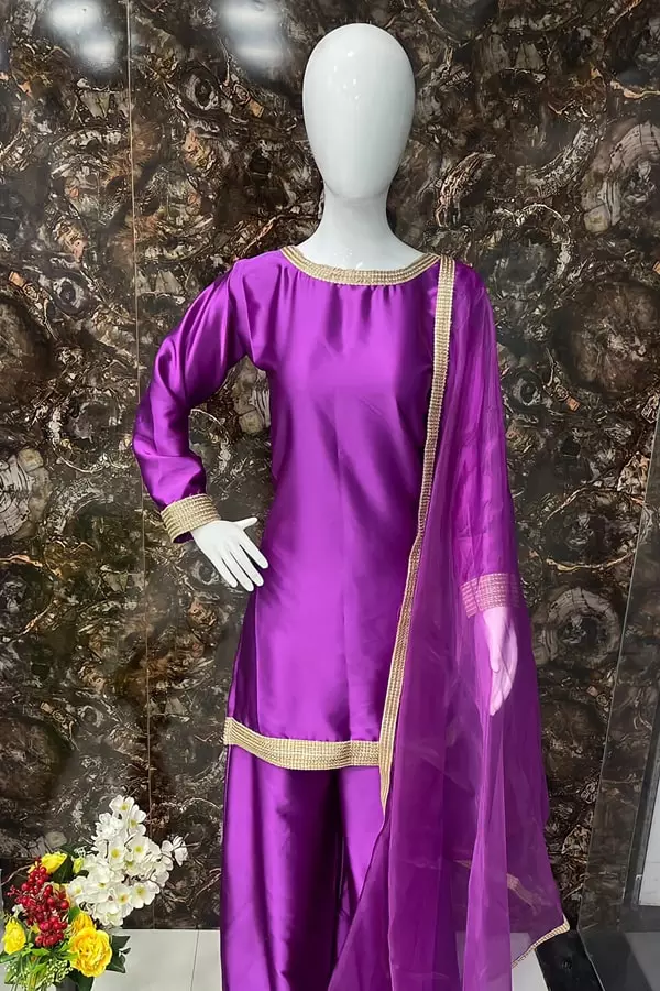 Suit Palazzo With Dupatta