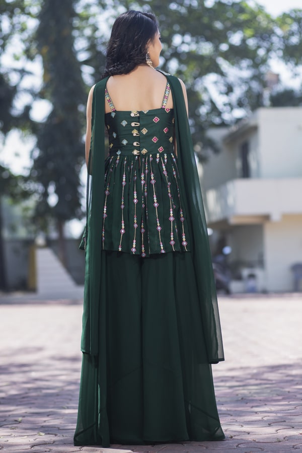 Sharara Dress With Price Of Back Side Design